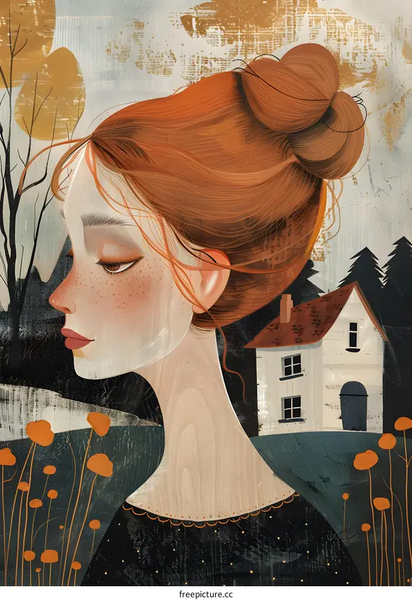 portrait of a girl with orange hair