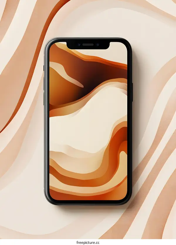 Abstract Orange and White Phone Wallpaper