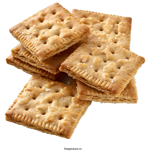 [Transparent Background PNG]Stack of Square Crackers