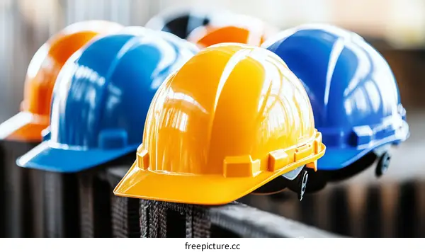 Colorful Safety Hard Hats for Construction Workers