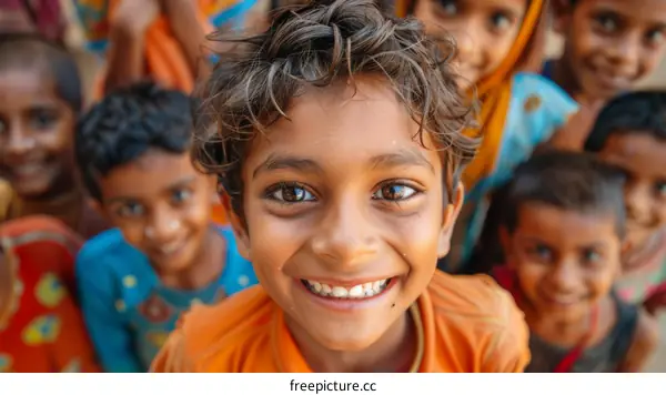 Portrait of a happy Indian boy smiling