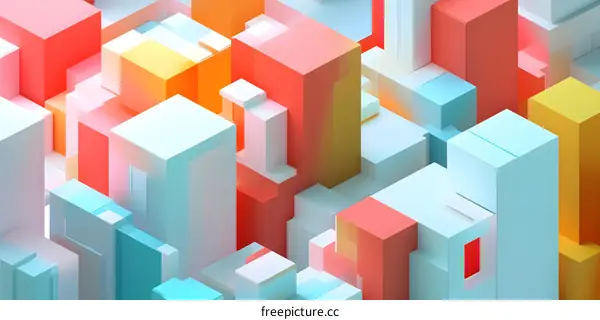 Abstract Geometric Shapes Pattern Colorful Background