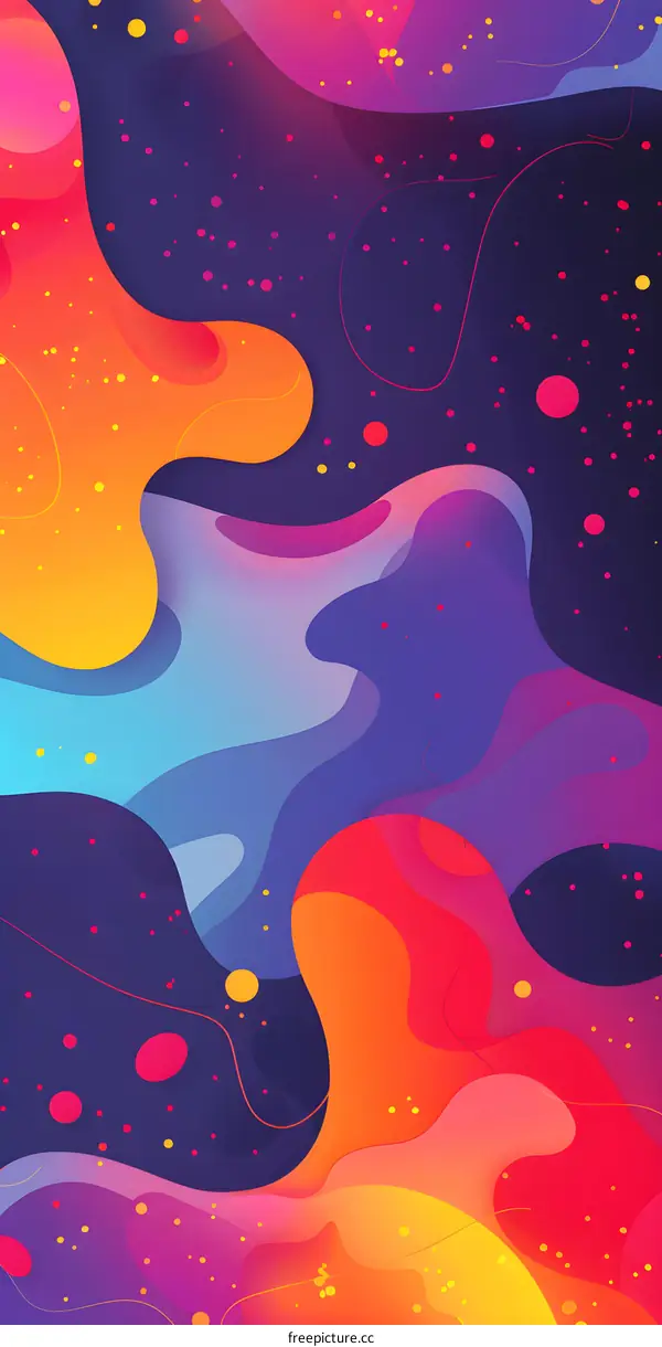 Abstract Colorful Liquid Shapes Background