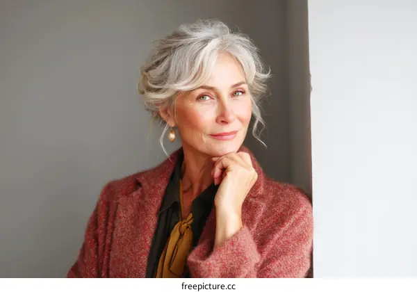 Elegant Senior Woman Portrait