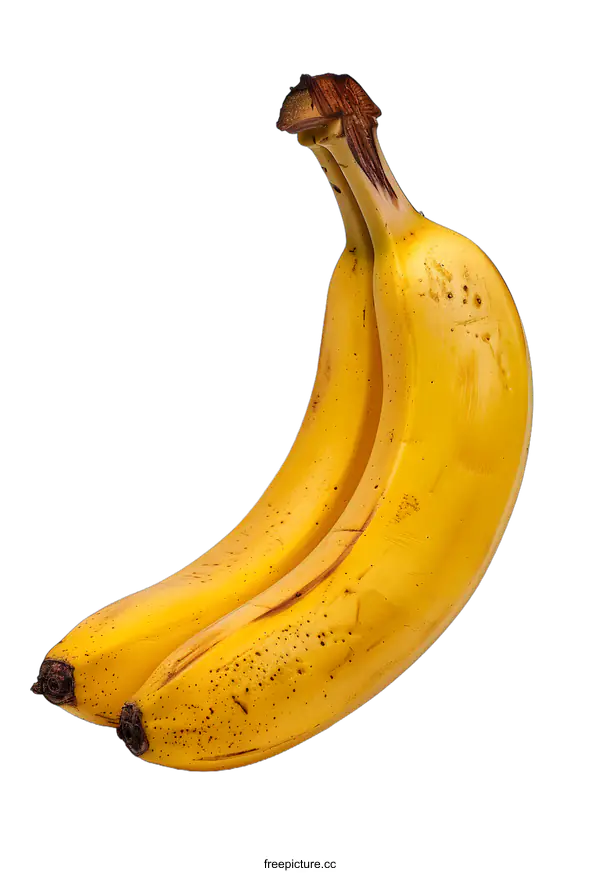 [Transparent Background PNG]Two ripe bananas