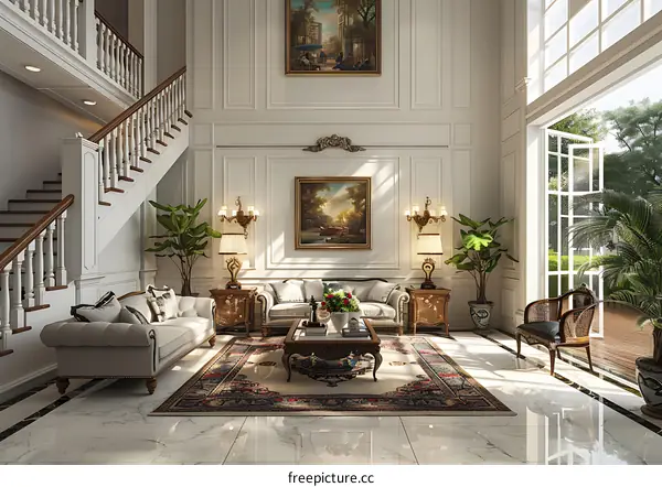 A luxurious living room