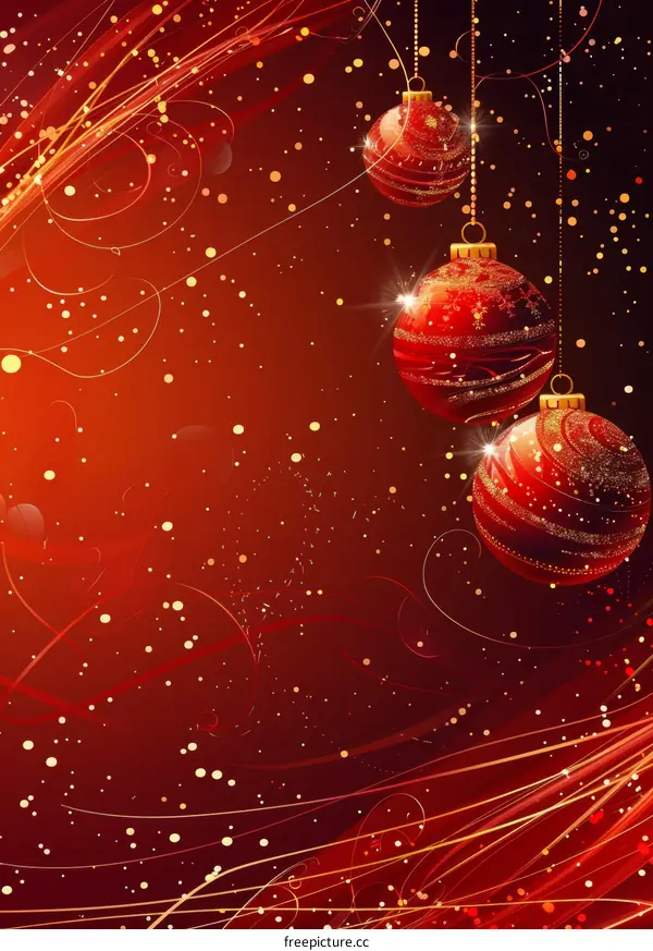 A collection of Christmas decorations in Christmas colors