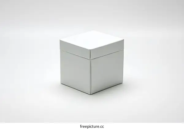 White Square Box on White Background