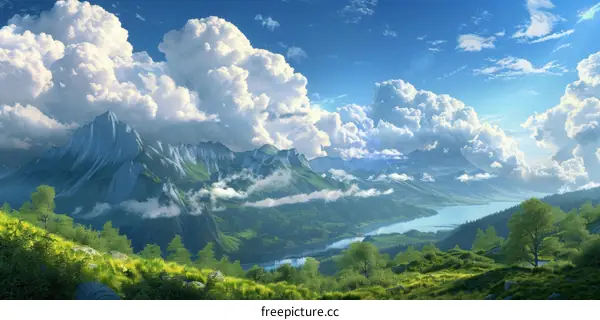 Mountain river landscape