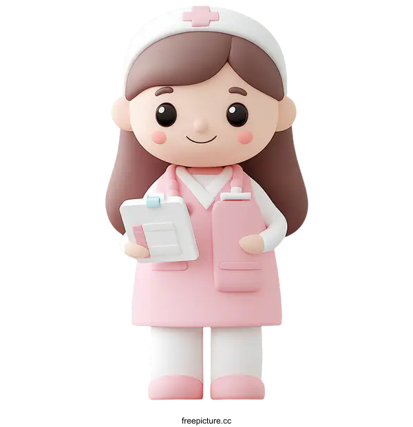 [Transparent Background PNG]Cute Cartoon Nurse Illustration