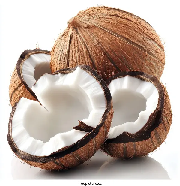 Fresh Coconuts Close-up