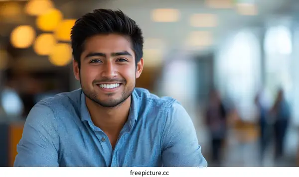 Portrait of a Smiling Young Man