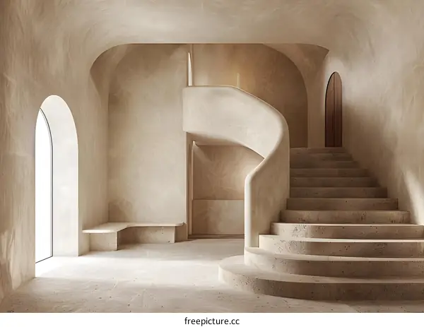 Staircase in a modern building