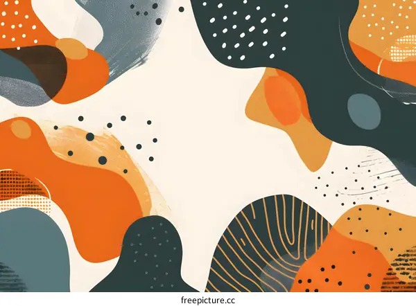 Abstract Background With Orange Green And Brown Colors