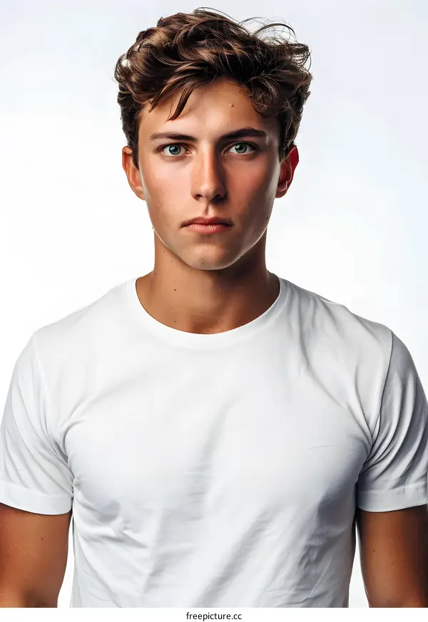 Portrait of a Young Man with Brown Hair