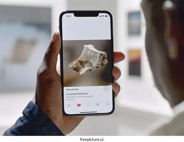 Person Holding Phone With Image of 3D Model on Screen