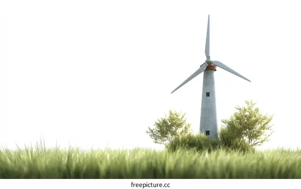 Isolated Wind Turbine in a Field