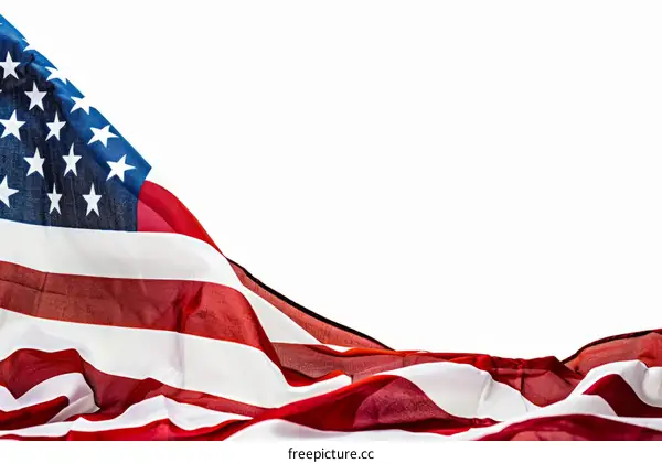 American flag waving in the wind