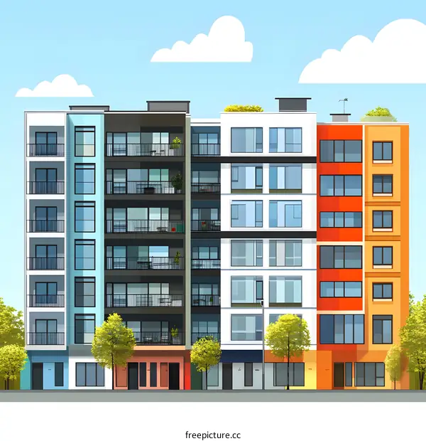 Modern Building Architecture Illustration