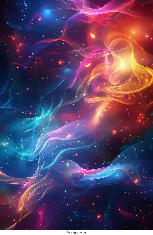 Cosmic Tapestry: A Scintillating Vista of a Nebula