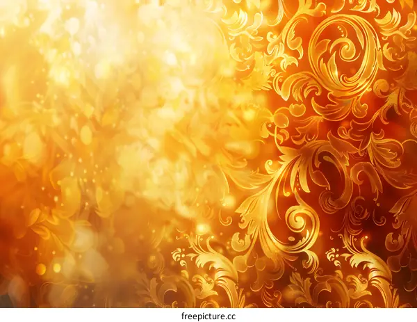 Golden floral pattern