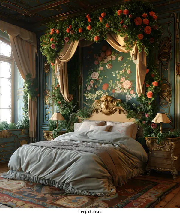 A bedroom in the Rococo style