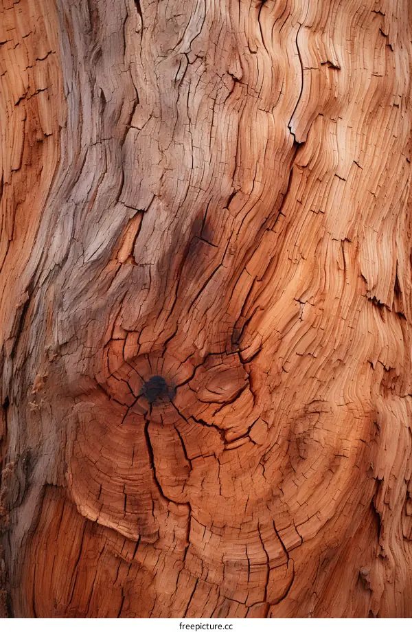 Close up of the bark of a very old tree