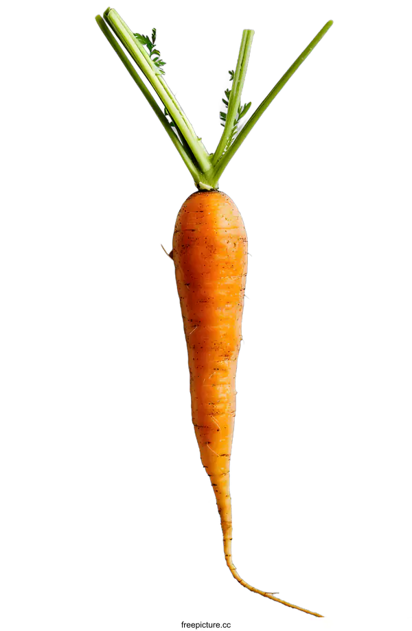 [Transparent Background PNG]Single Fresh Carrot On White Background