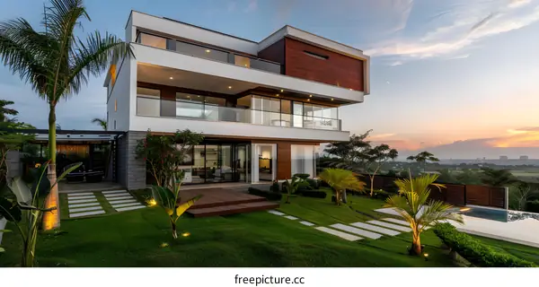Modern Luxury Home with Infinity Pool and Sunset View