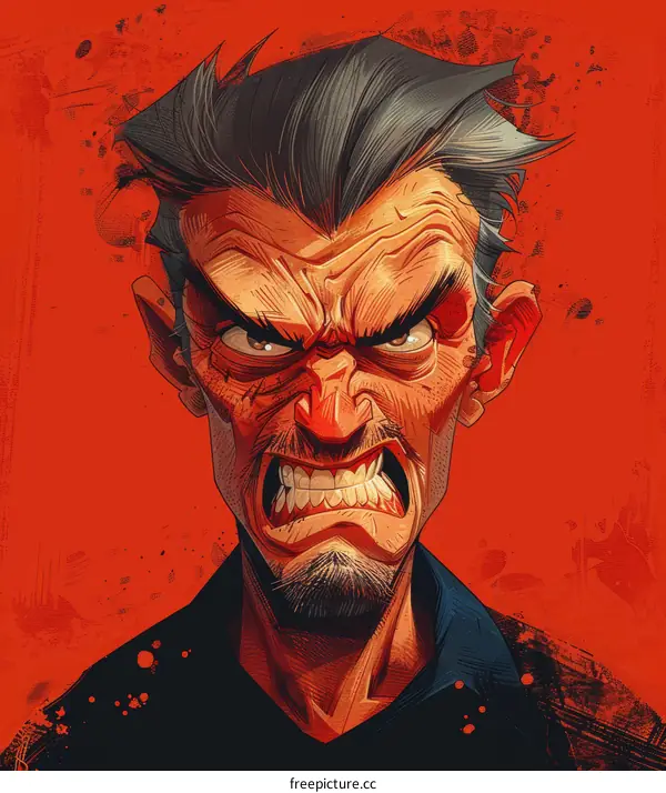 Portrait of an Enraged Man