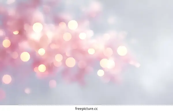 Gentle Pink and Silver Bokeh Background