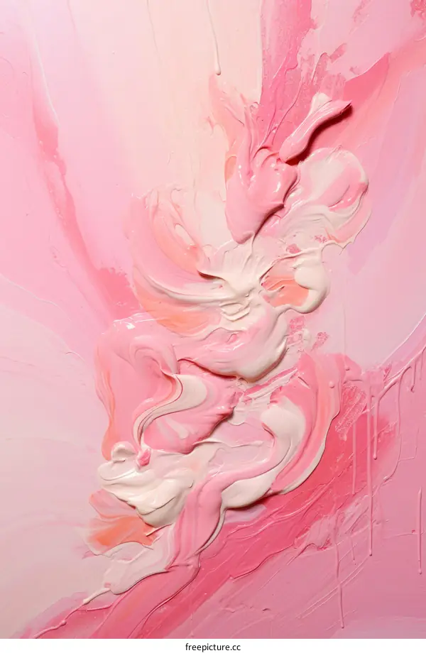 Pink and White Fluid Art