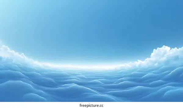 Abstract Cloud Sea Above the Earth