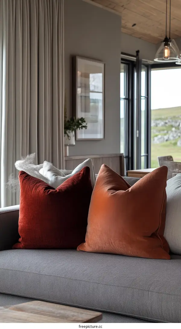 Modern Living Room with Cozy Cushions