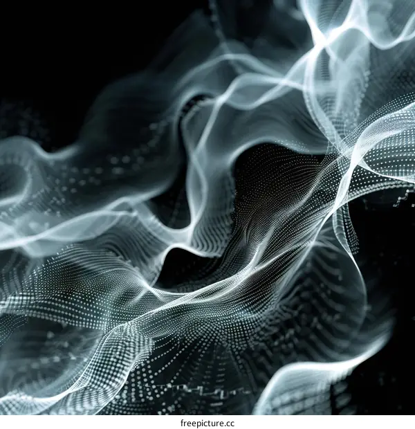 Glowing and gray wave of light