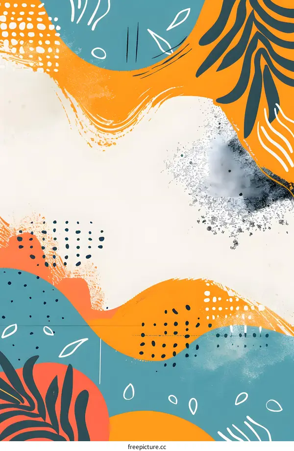 Abstract Art Background With Shapes And Lines