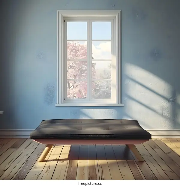 Minimalist Interior Design with Futon and Window View