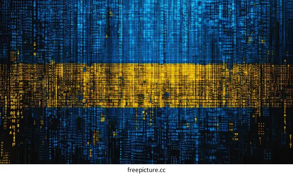 Swedish Flag Abstract Digital Art