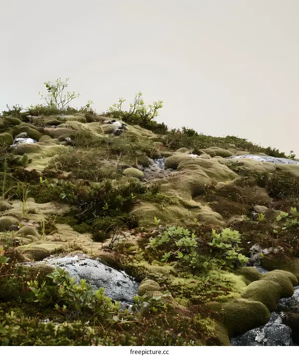 Close Up of Lush Green Moss Growing on Rocks