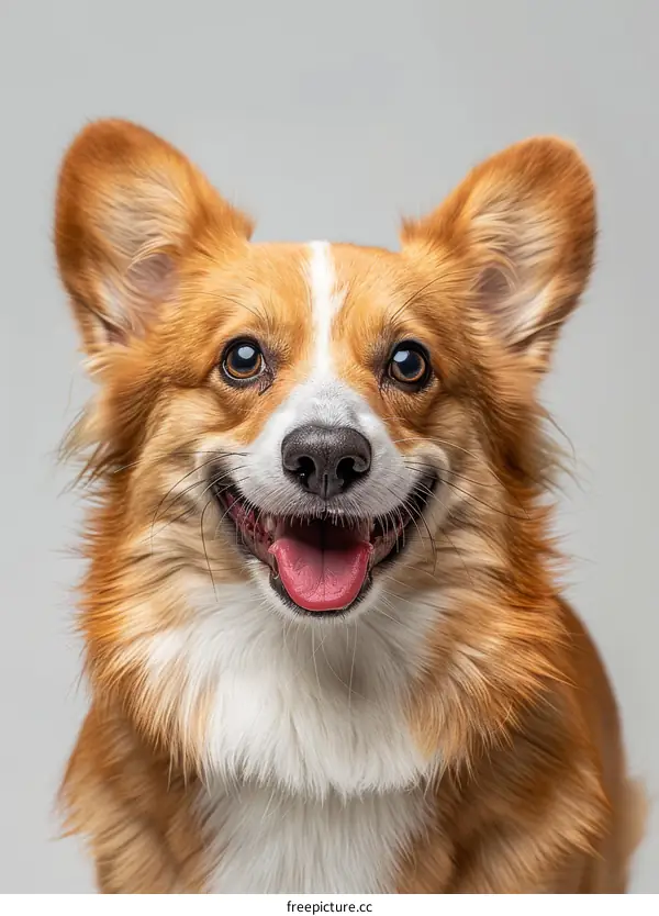 Corgi Dog Smiling with Joy