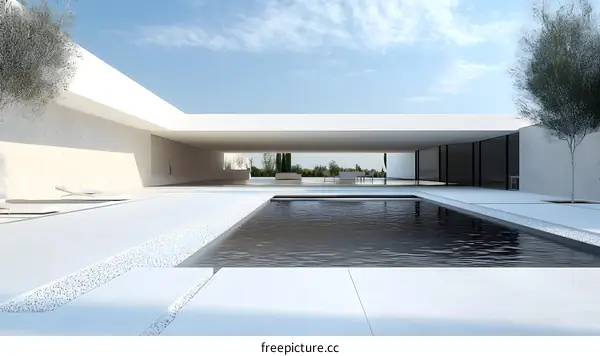 Modern Minimalist Architecture with Swimming Pool