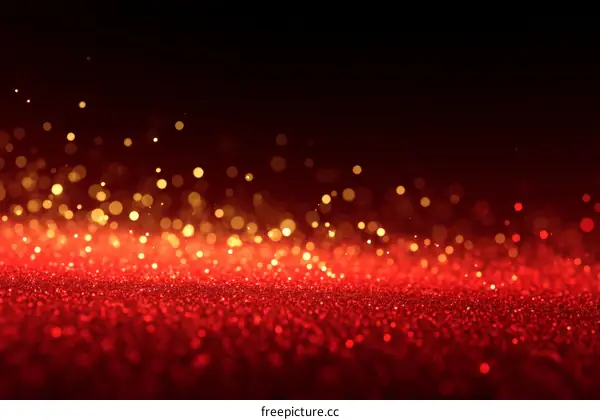 Red Glitter Background with Sparkling Lights