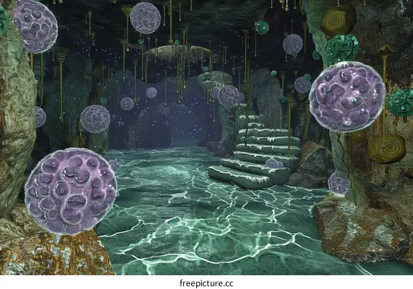 Glowing Mushroom Cave: An Alien Landscape