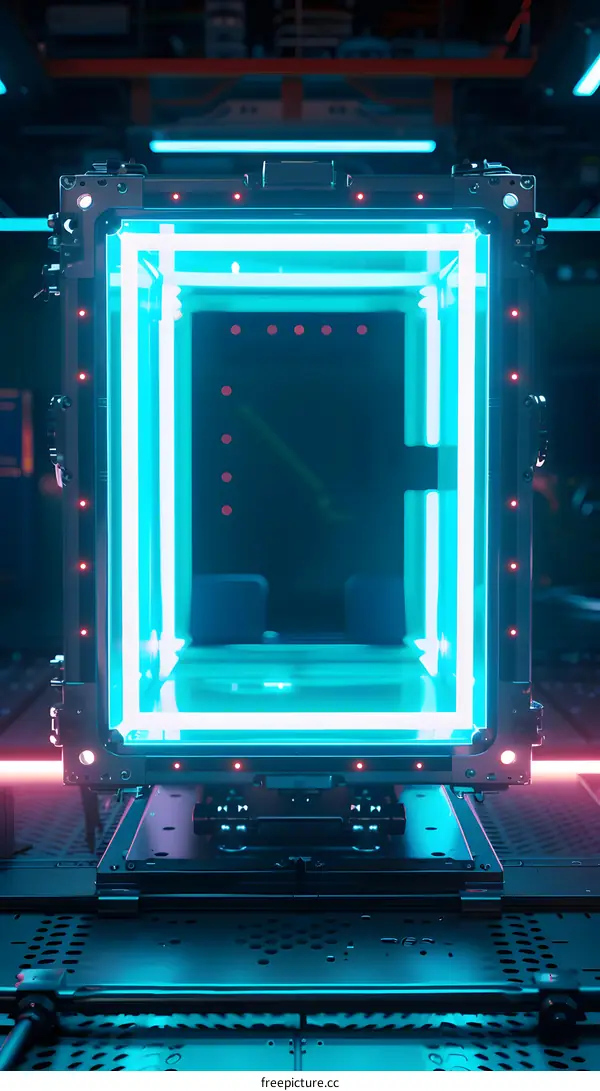 Neon Light Box Futuristic Scenery