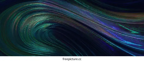 Abstract Flowing Colors Illustration