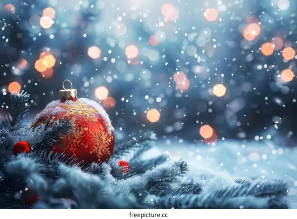 Winter Wonderland Christmas Ornament Scene