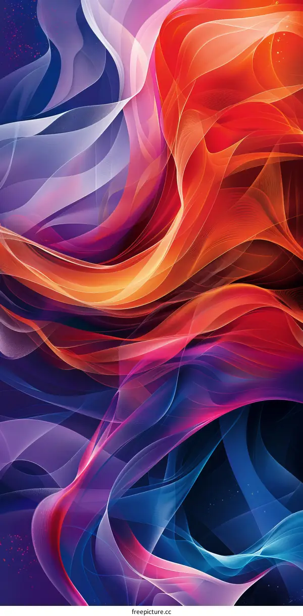 Abstract Colorful Flowing Lines