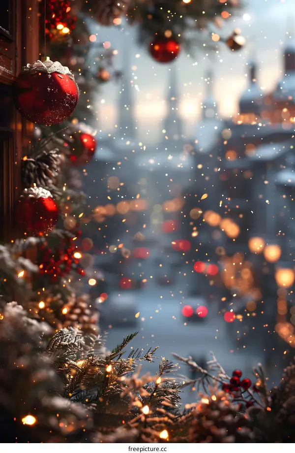 Christmas lights on the street