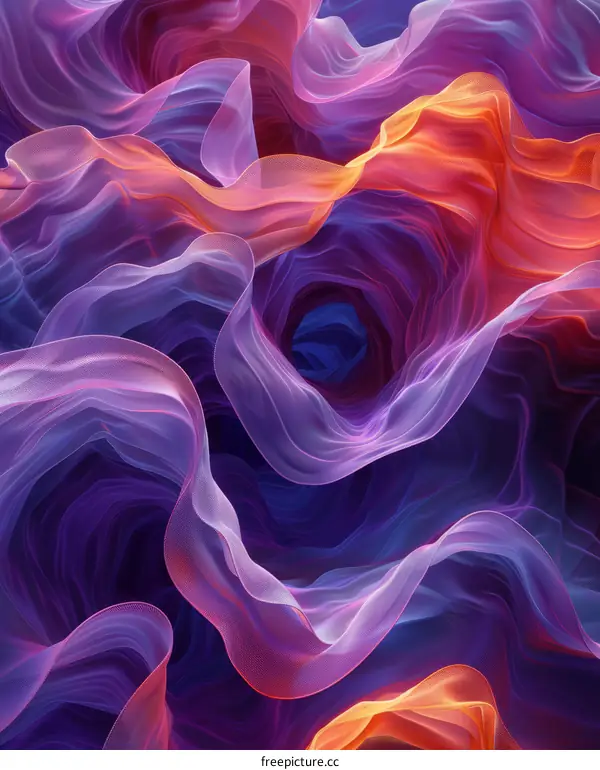 Abstract Purple, Blue, and Orange Gradient Background