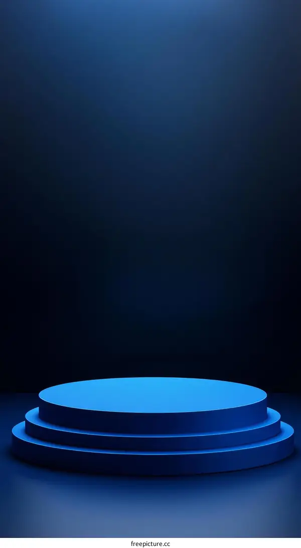 Blue Minimalist Product Display Platform